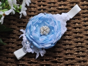 Кружевная повязка Голубой цветок