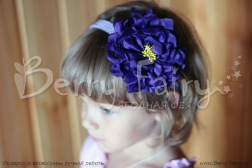 Купить Повязка для волос Фиолетовый цветок