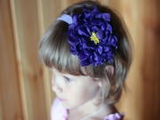 Повязка для волос Фиолетовый цветок