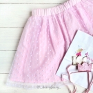 Розовая юбочка из хлопка и фатина