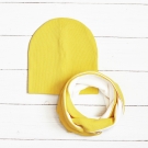 Комплект Желтая шапка и молочно-желтый снуд