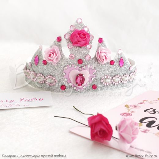 Купить Корона для девочки "Розовые цветы"